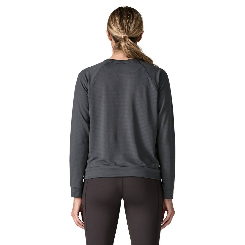 Women's Grid Fleece Crewneck Pullover - Blue