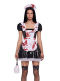 Vinyl Maid Costume Set - Black And White