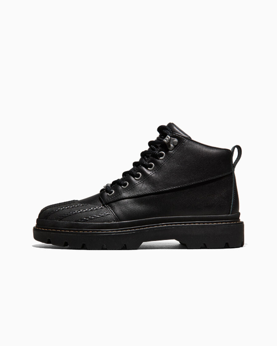 Unisex Leather Lug Sole High Top Boot