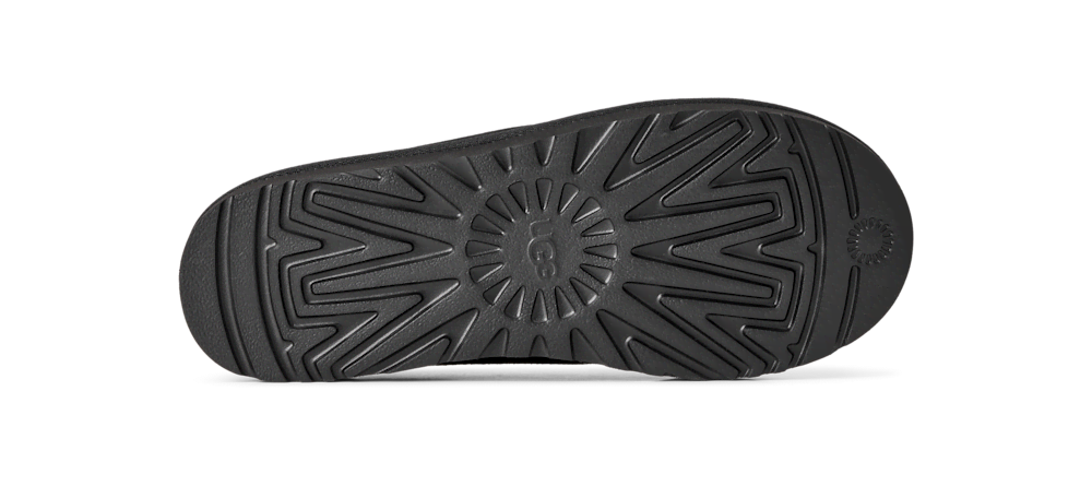 Men's Embroidered Suede Slipper - Black