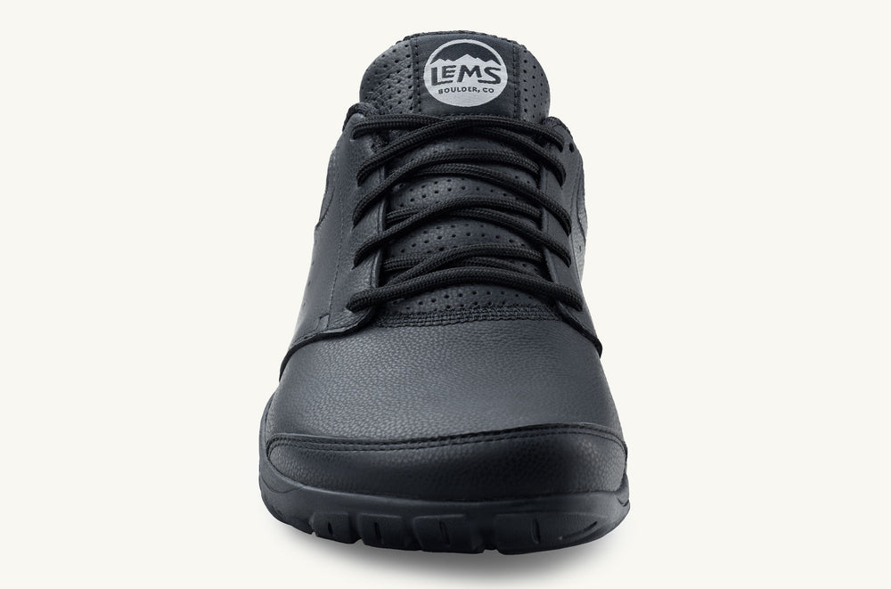 Women's Leather Zero-Drop Sneaker - Ebony