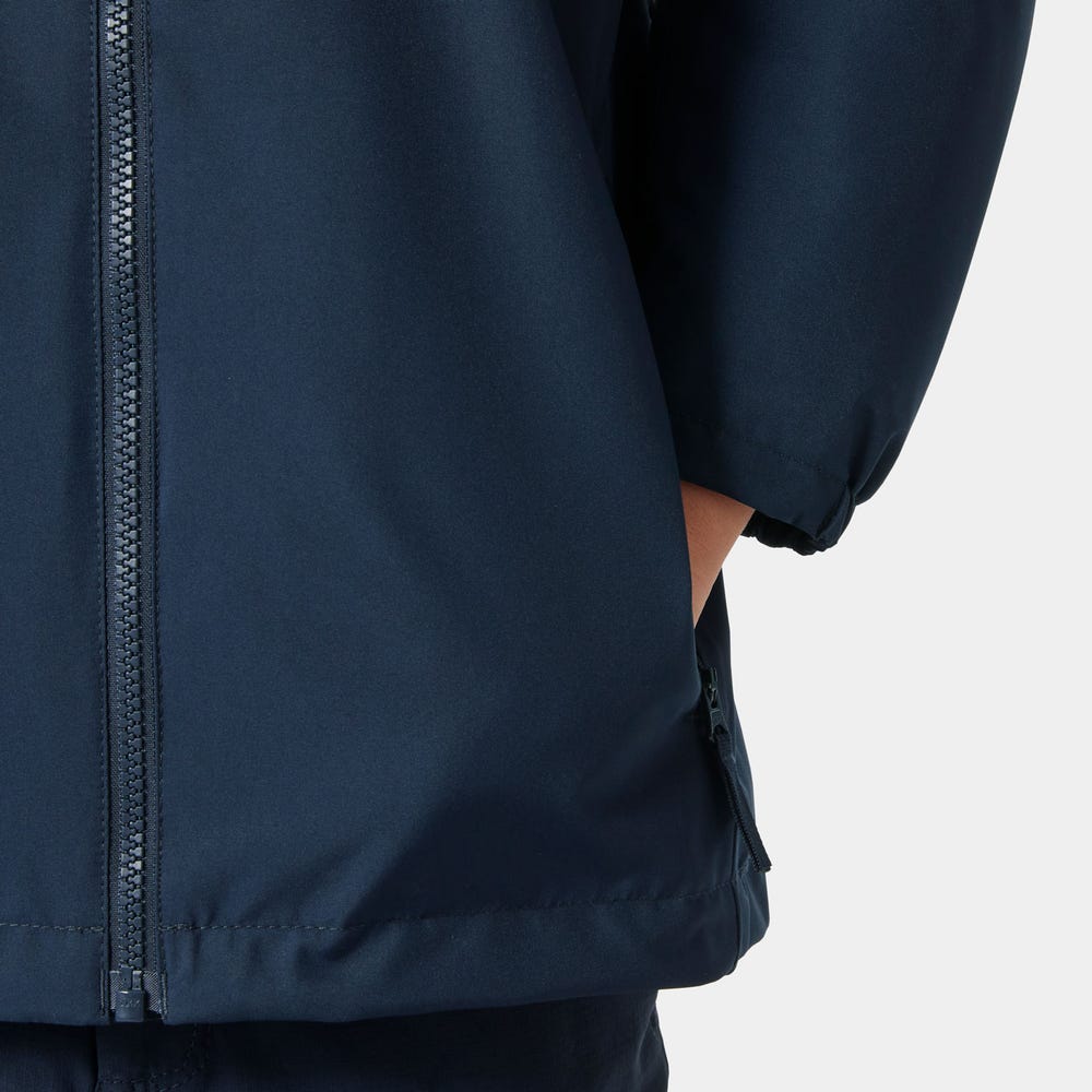 Kids' Fleece-Lined Rain Jacket - White