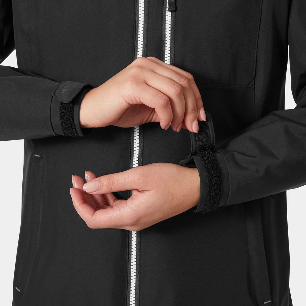 Women's Long Waterproof Rain Jacket - White