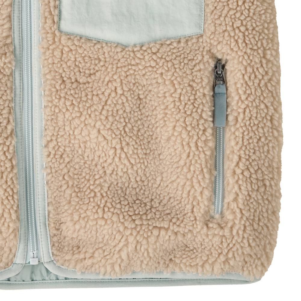 Kids' Recycled Pile Fleece Vest - Natural Blue