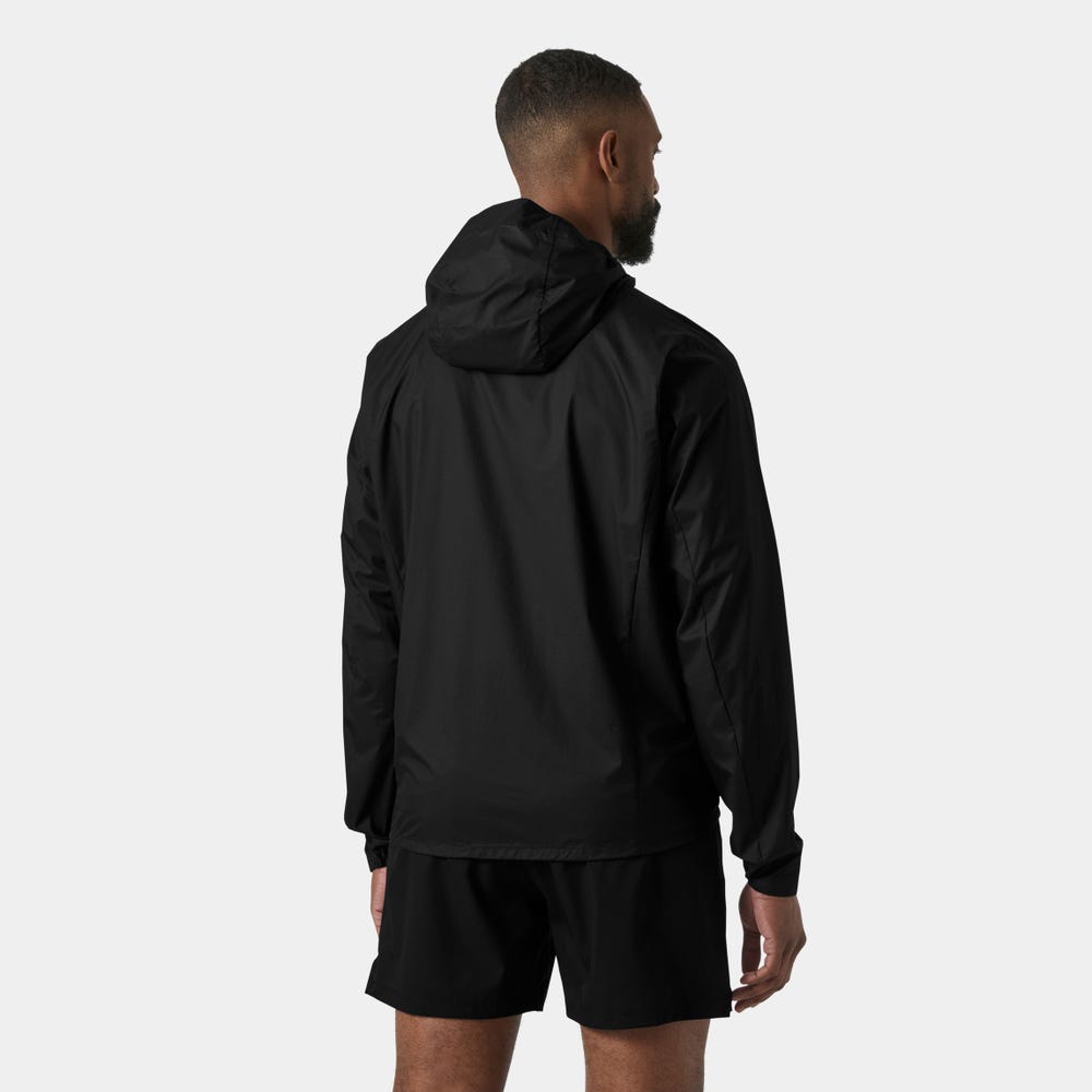 Men's Packable Windbreaker Jacket - Black