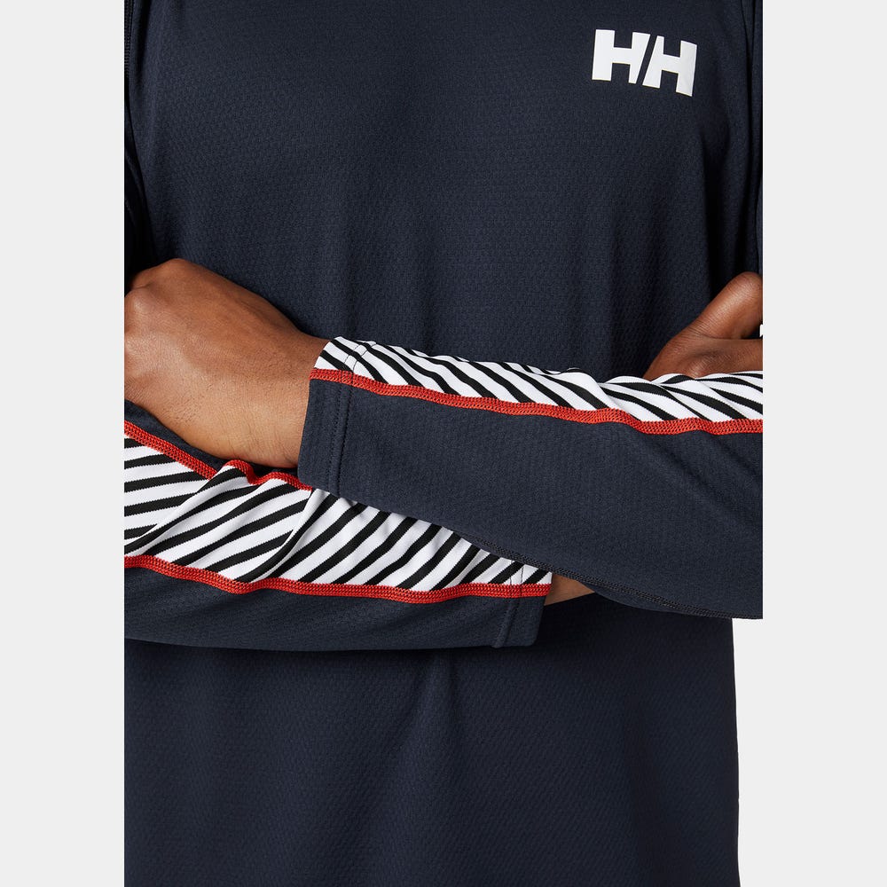 Men's Striped Crew Base Layer Top