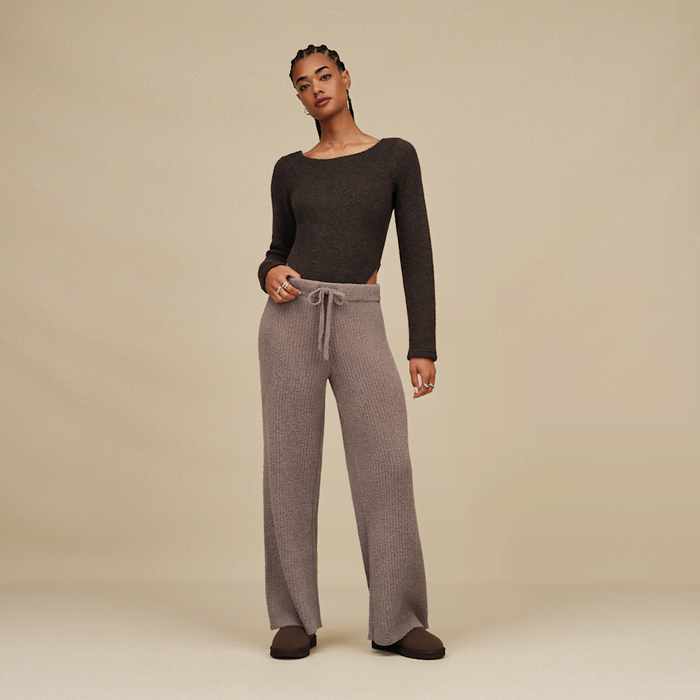 Women's Ribbed Straight-Leg Pants - Allspice