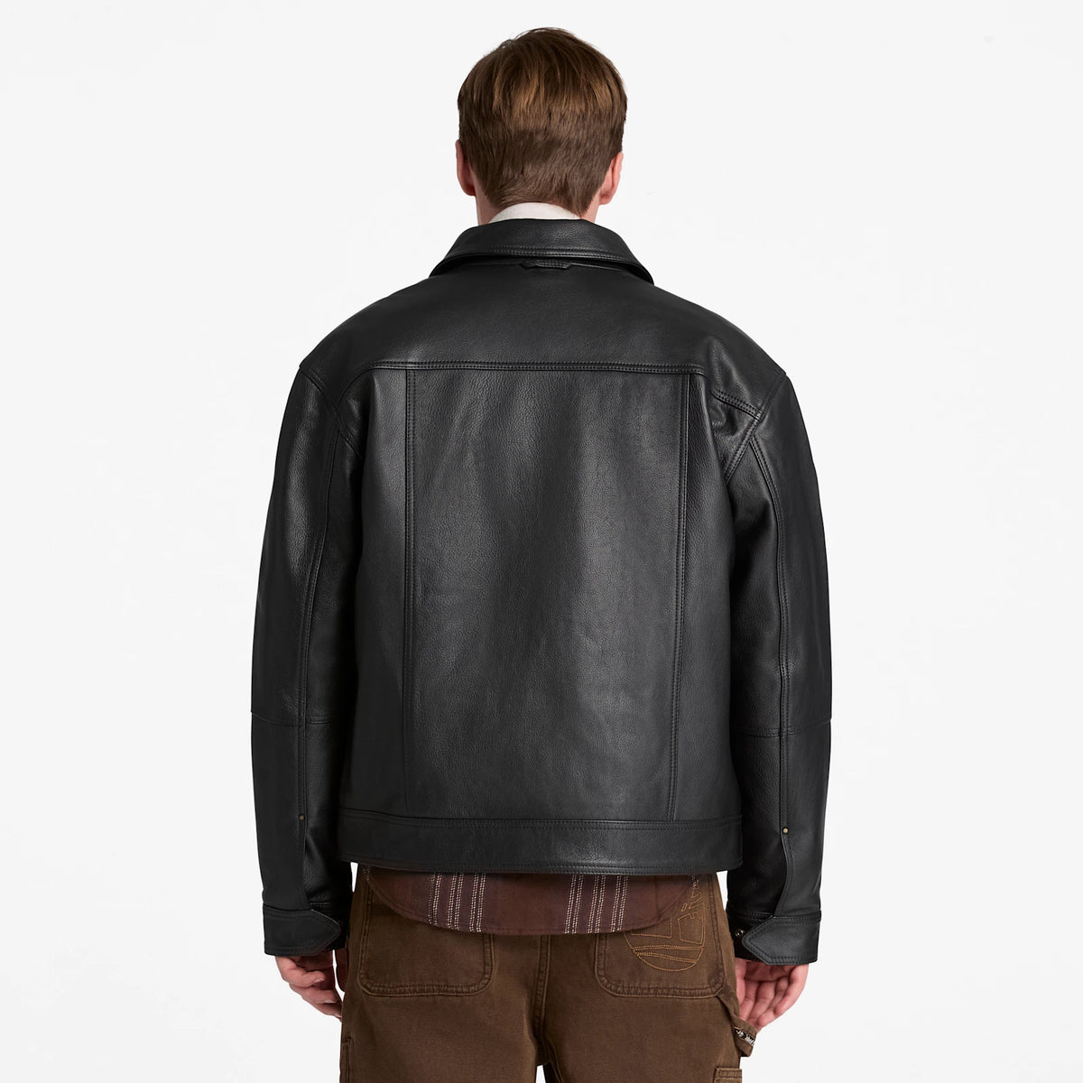 Men's Leather Bomber Jacket