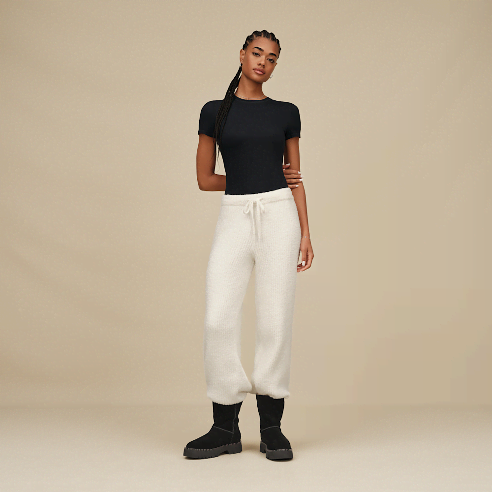Women's Ribbed Straight-Leg Pants - Allspice