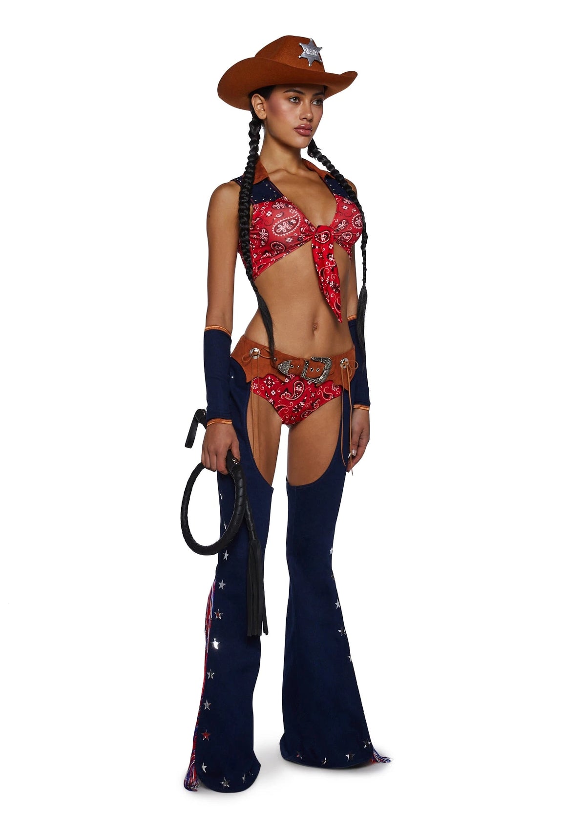 Denim Cowgirl Costume Set - Dark Blue