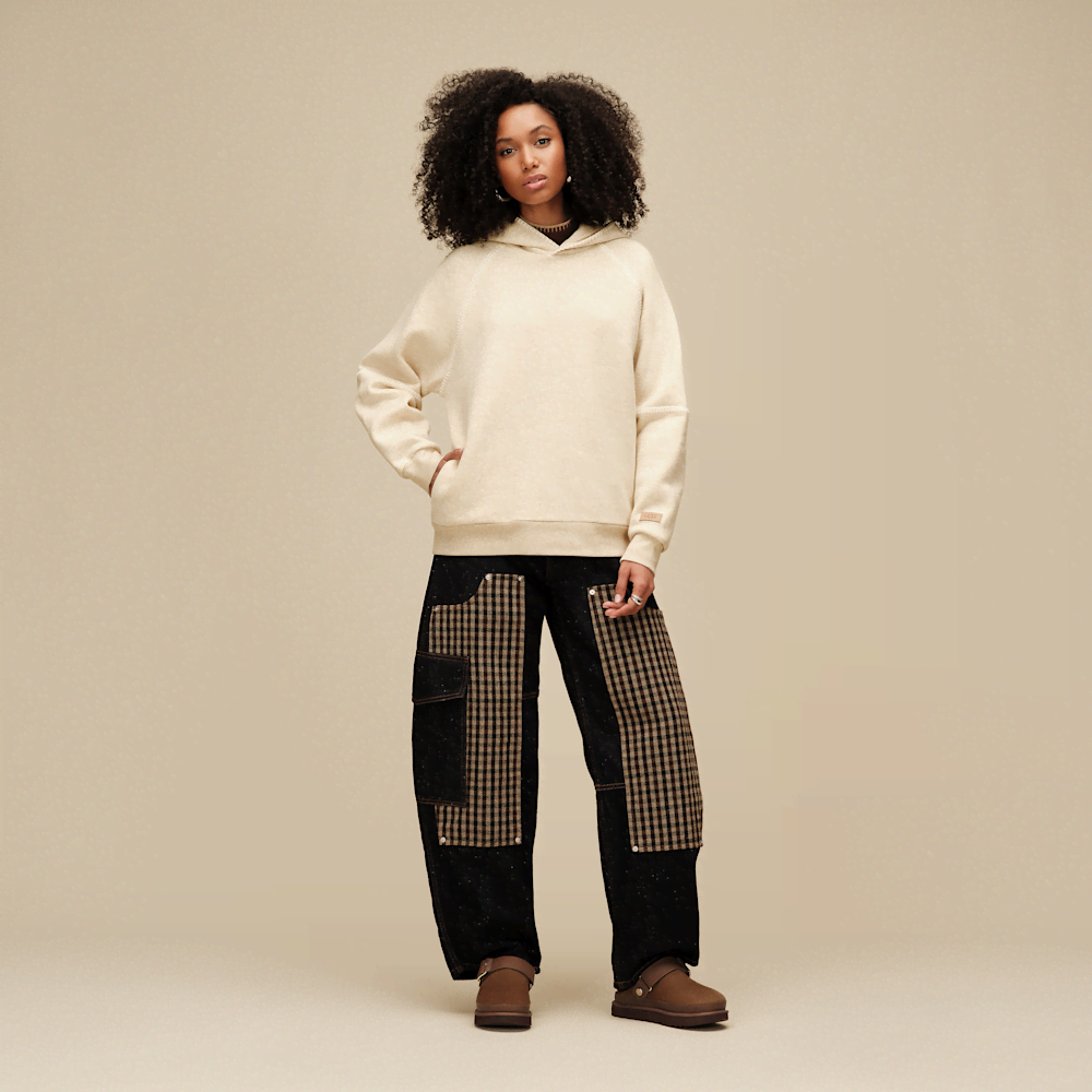 Women's Oversized Fleece Hoodie - Chestnut