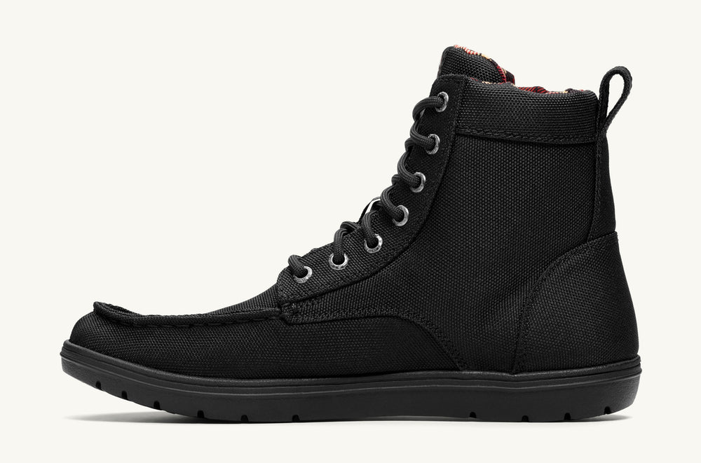 Men's Vegan Casual Lace-Up Boot - Black