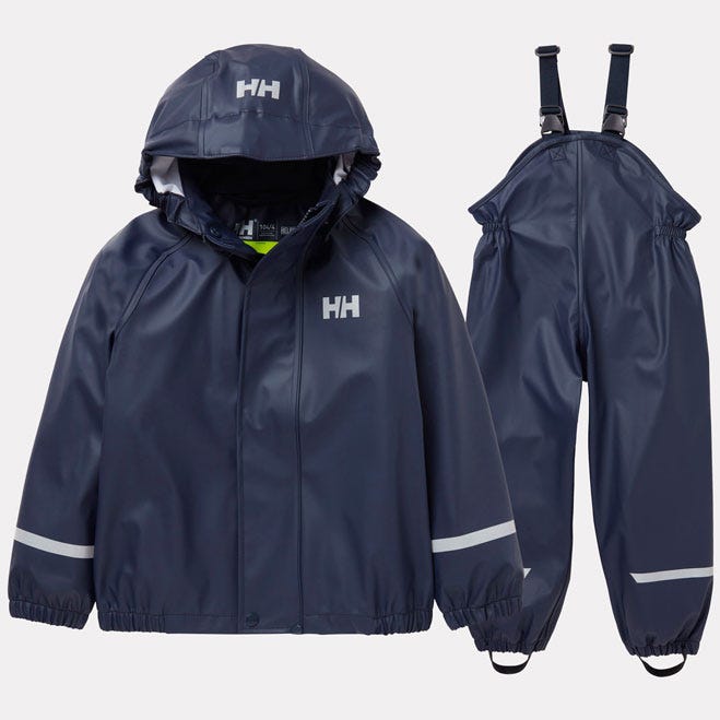 Kids' Waterproof Jacket And Bib Rain Set - Yellow