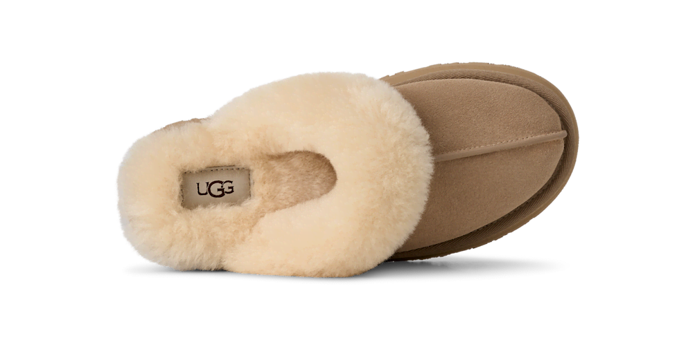Women's Suede Platform Slipper - Brown