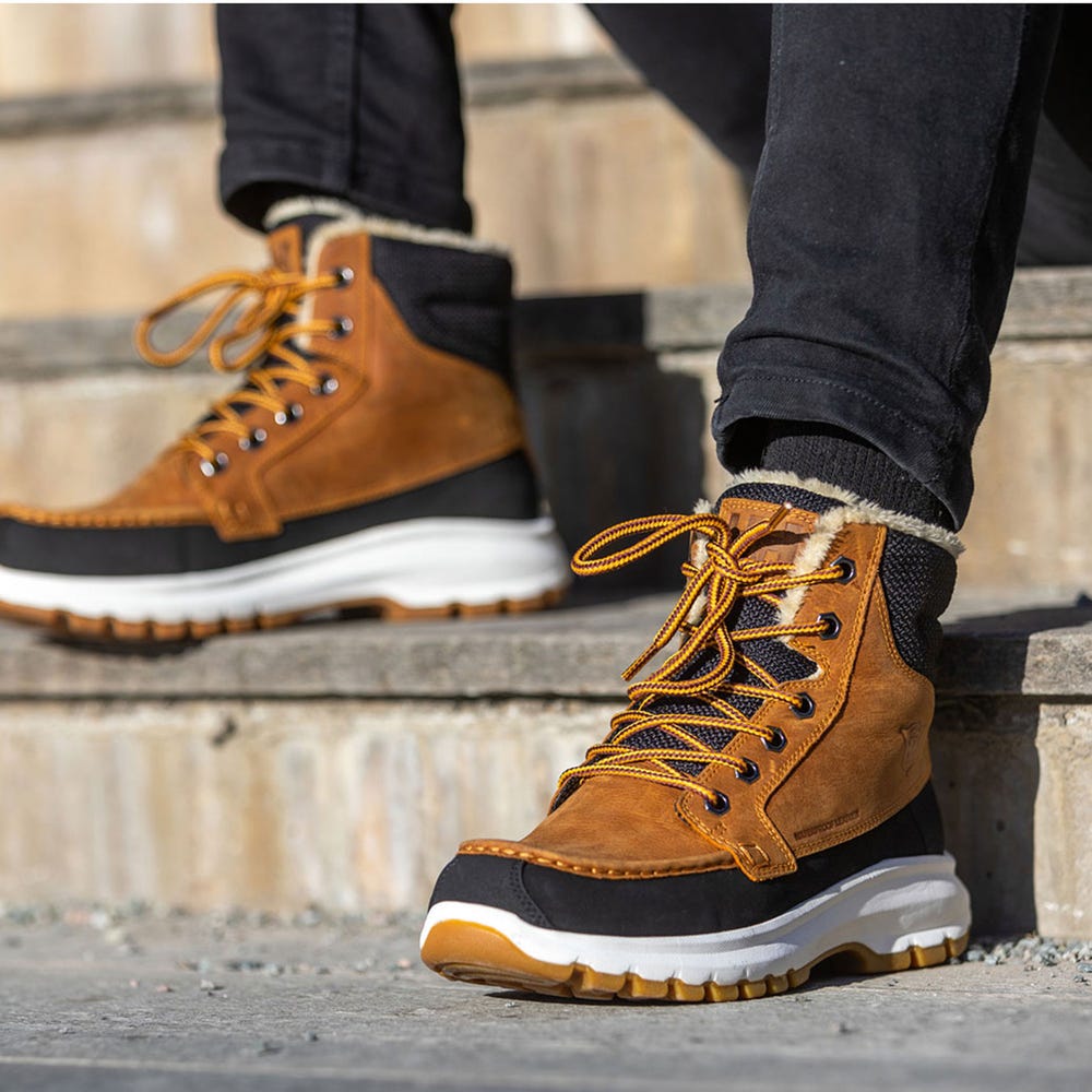 Men's Waterproof Insulated Winter Boots - Brown