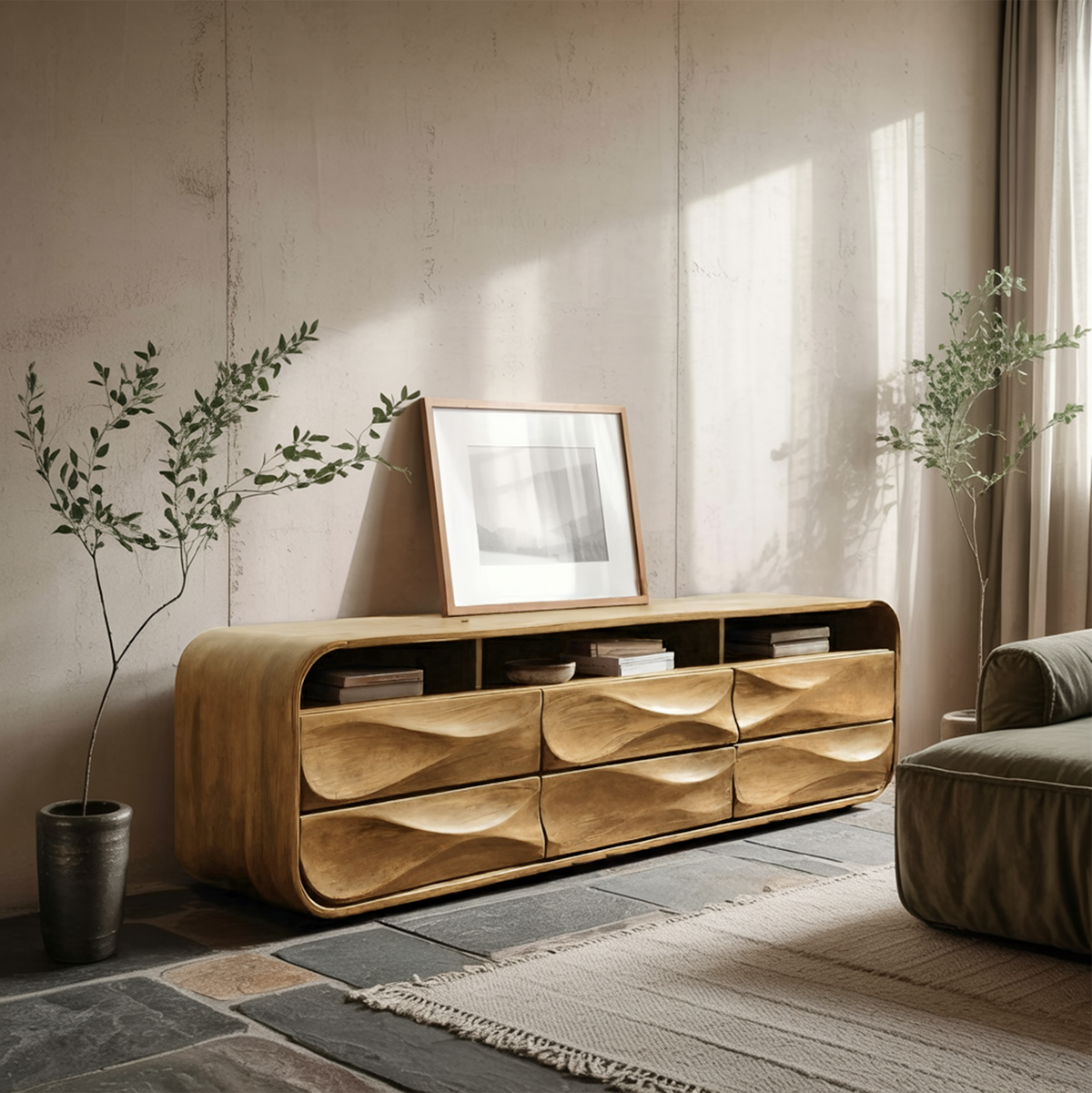 Minimalist Sideboard With Drawers And Storage For Living