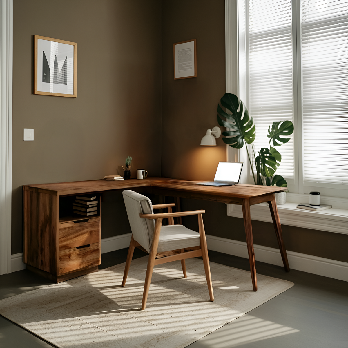 Minimal L Shaped Desk For Home Workspace