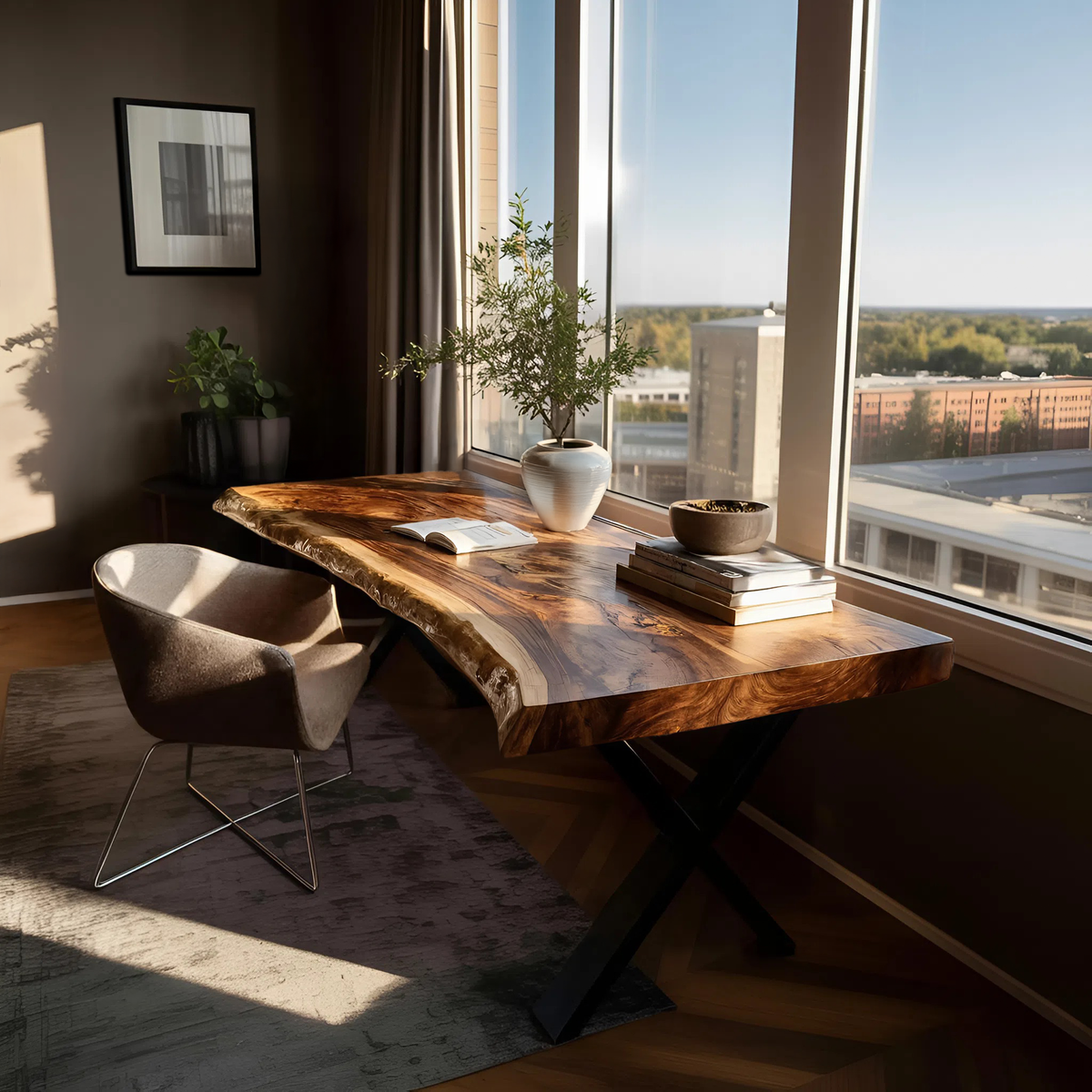 Modern Solid Wood Tabletop For Living Room Design