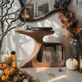 Mid-Century Wooden Record Stand