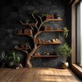 Rustic Tree Wall Shelf