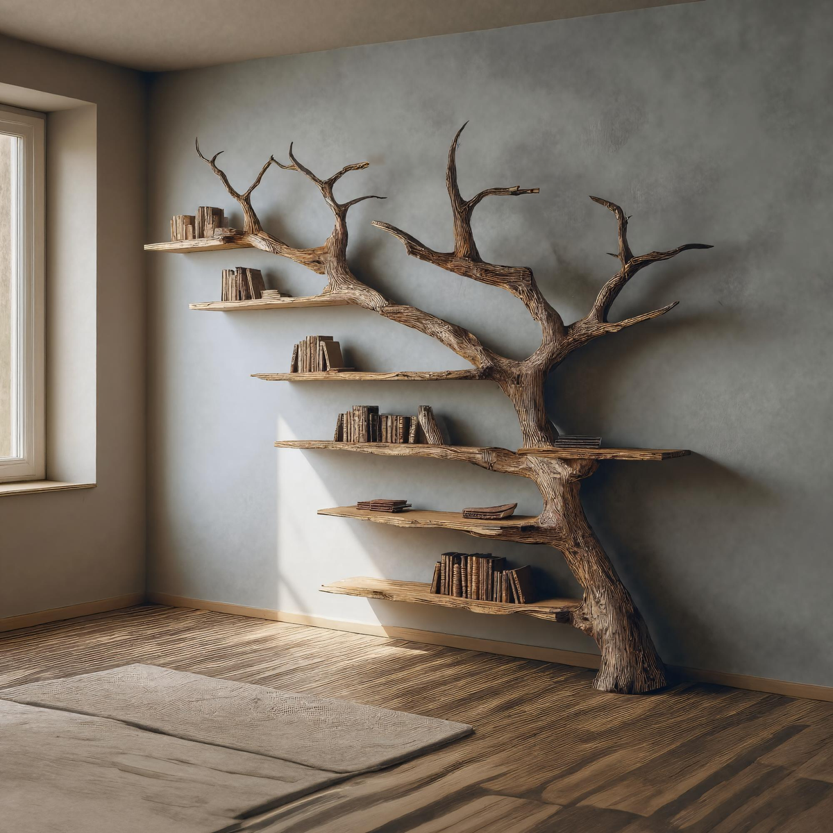 Rustic Branch Bookshelf