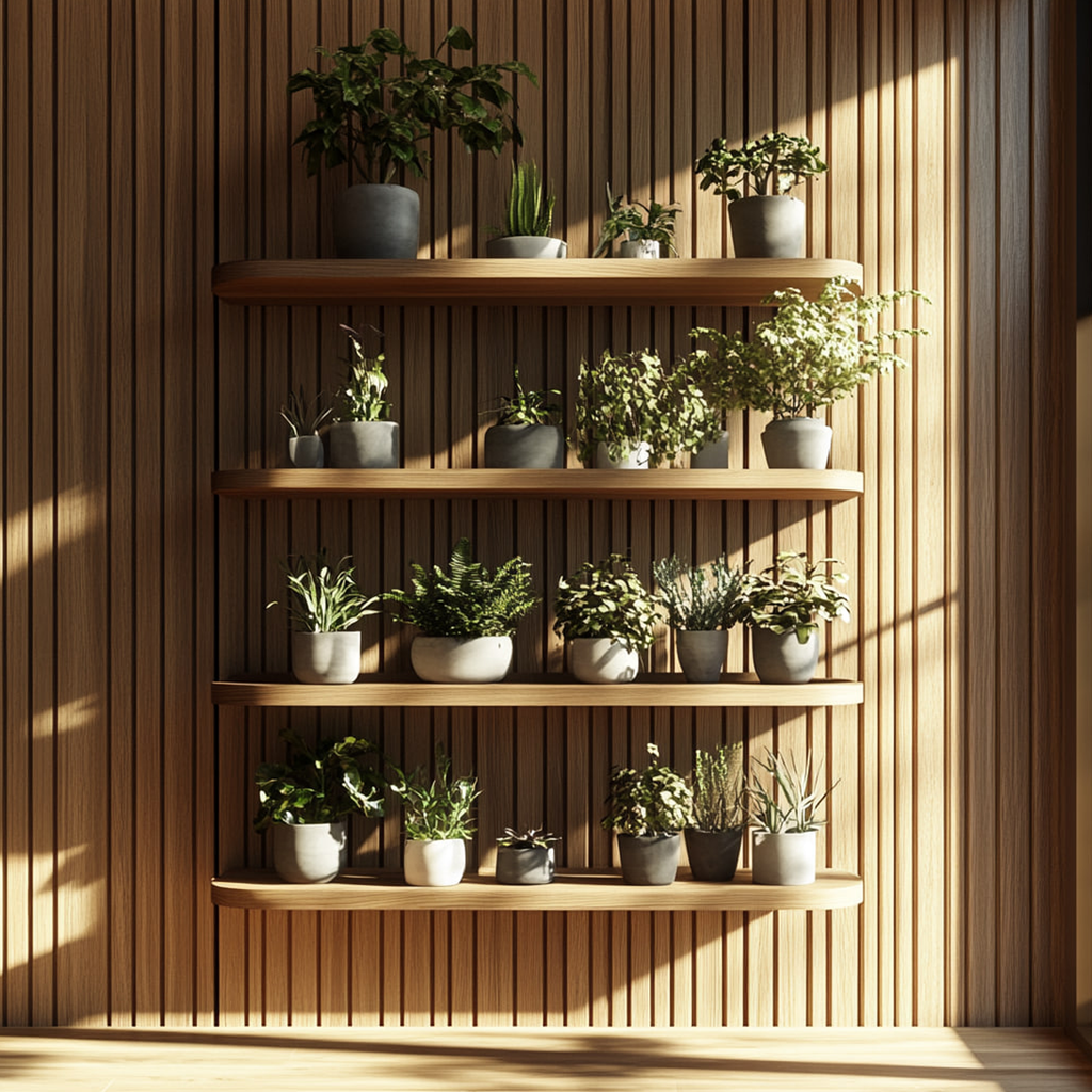 Scandinavian Modern Wall Mounted Shelf Living Room Or Bedroom