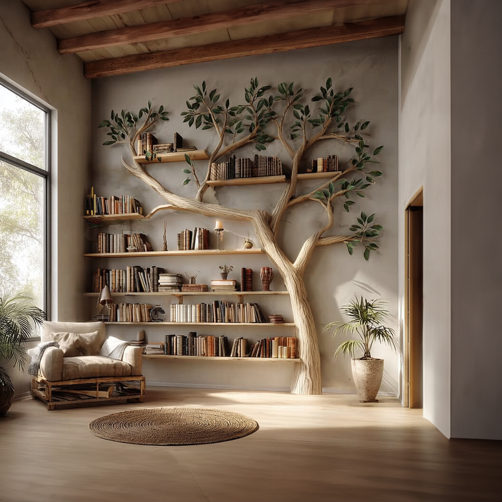 Rustic Tree Bookshelf