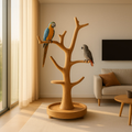 Rustic Bird Tree Stand Parrot Perch Modern Minimalist Design
