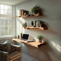 Rustic Floating Desk Study Room