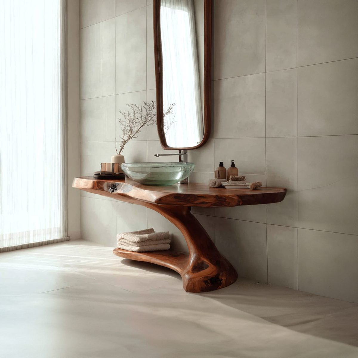 Mid-Century Handmade Washstand