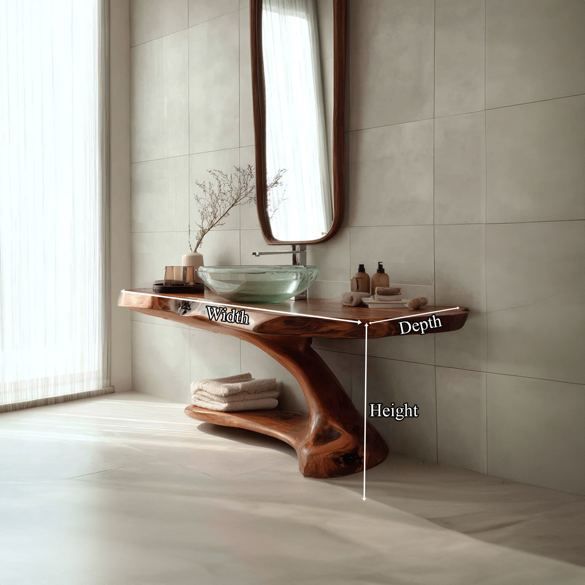 Mid-Century Handmade Washstand