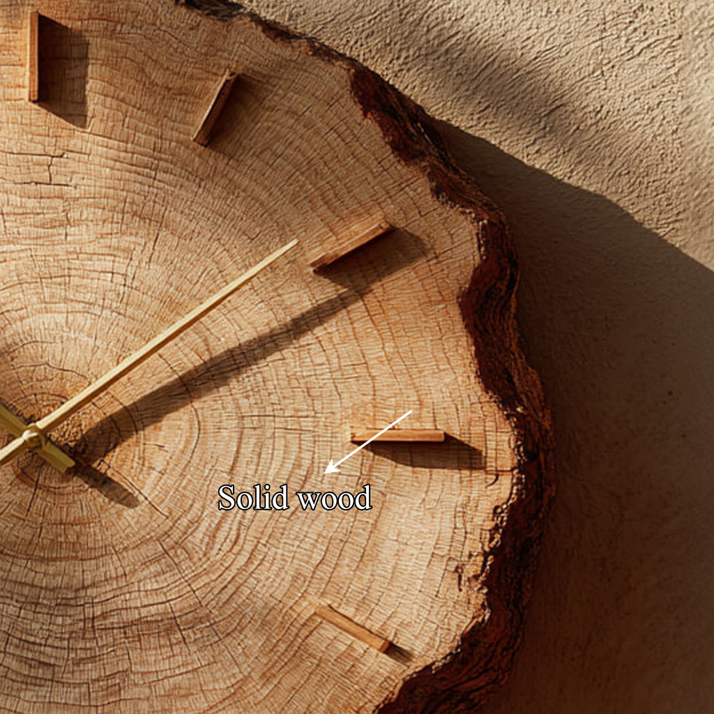 Rustic Round Wood Wall Clock