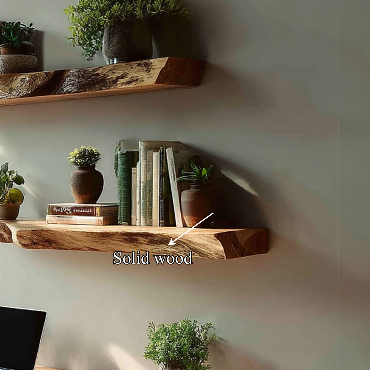 Rustic Floating Desk Study Room
