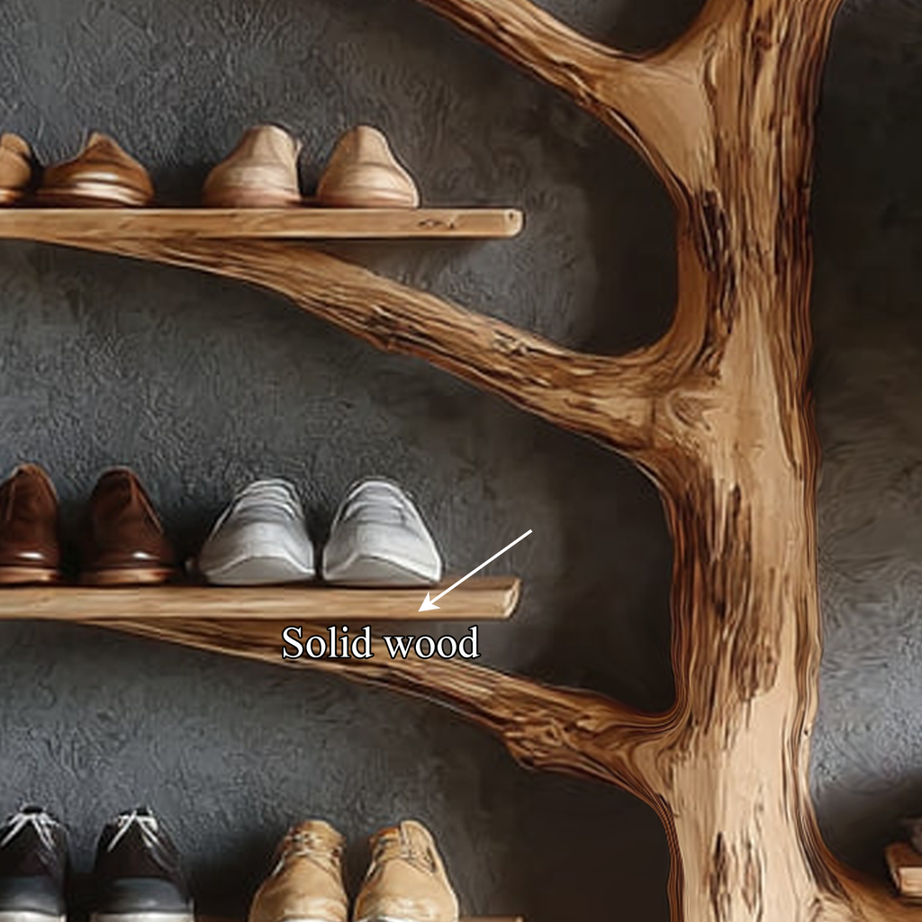Rustic Wooden Clothing Rack