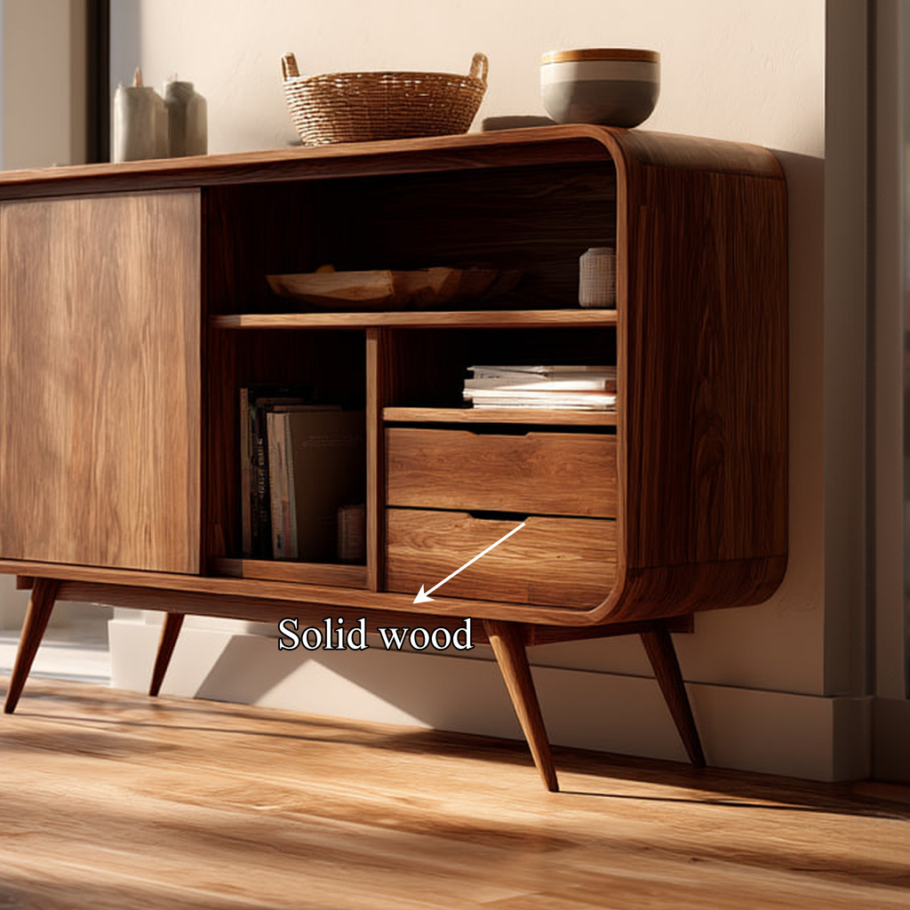 Mid Century Modern Wood Storage Sideboard