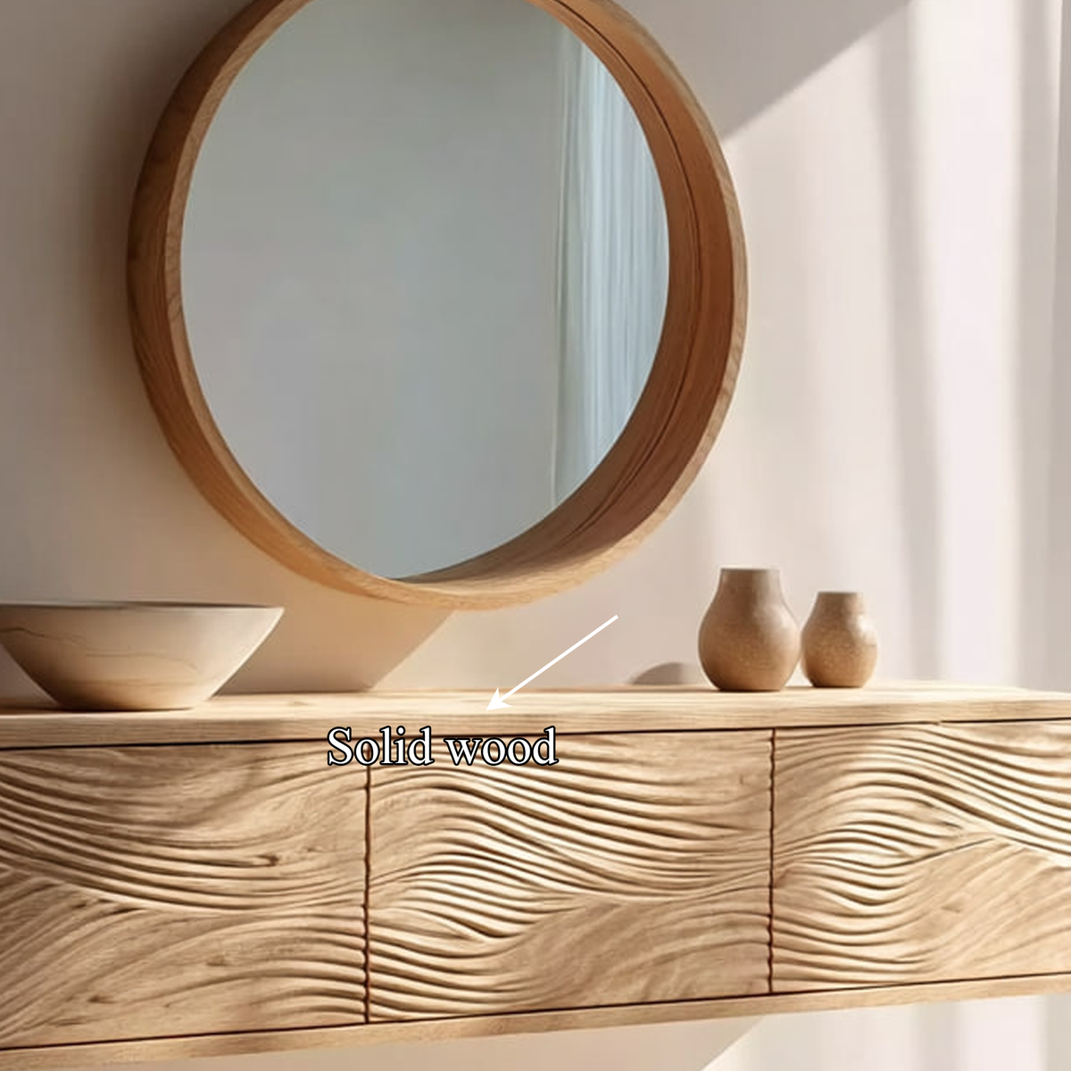 Mid Century Floating Vanity Storage Bathroom