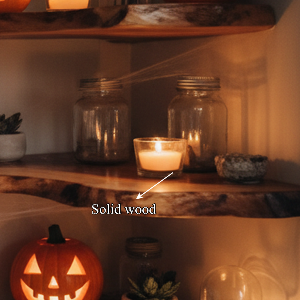 Rustic Live Edge Floating Shelf