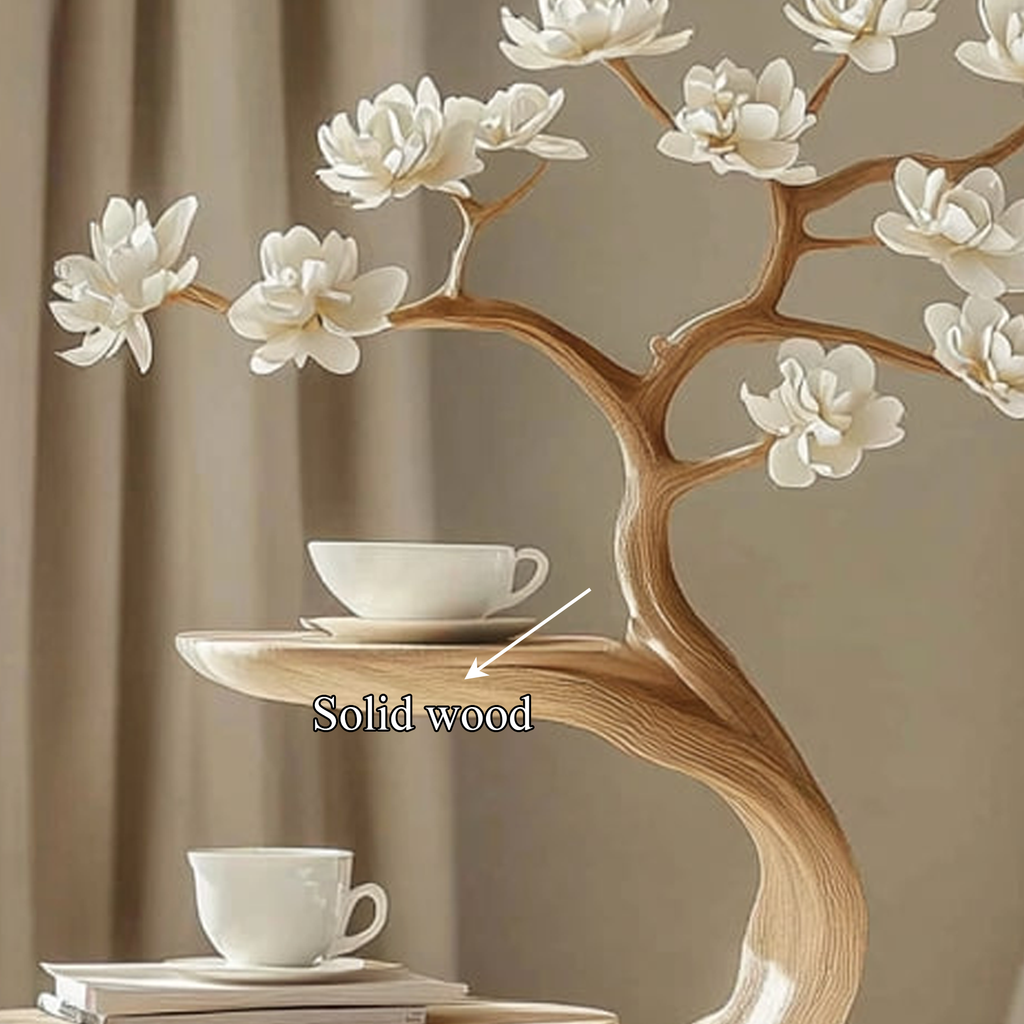 Rustic Tree Shape Side Table Bedroom Decor