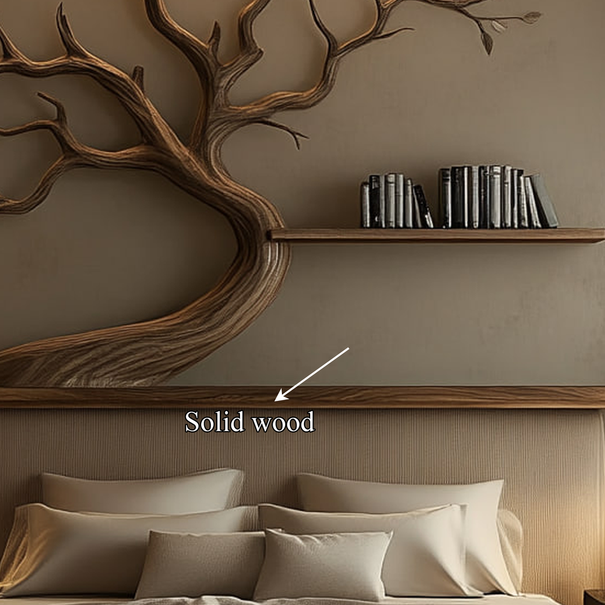 Mid Century Tree Branch Bookshelf Bedroom Wall Decor