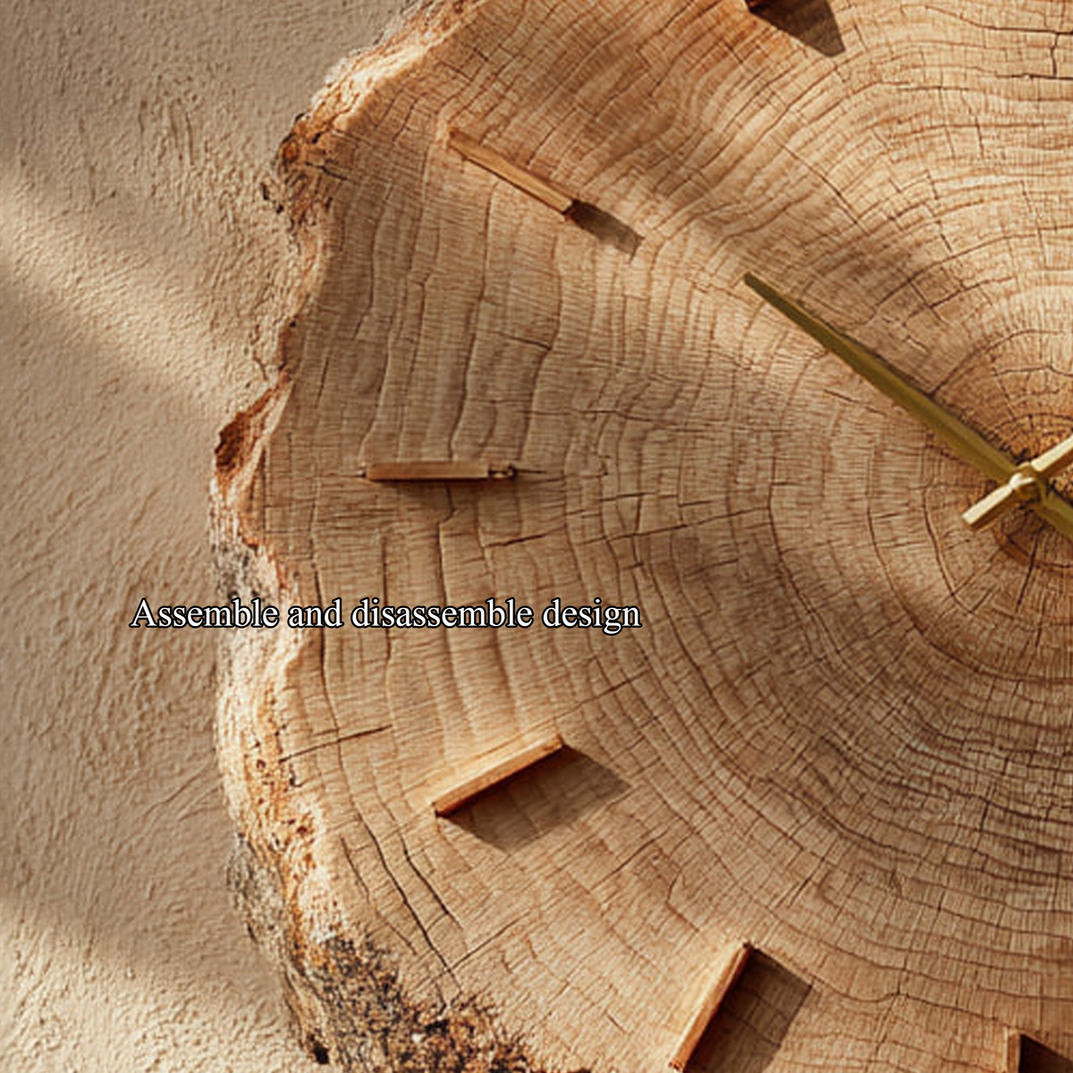Rustic Round Wood Wall Clock