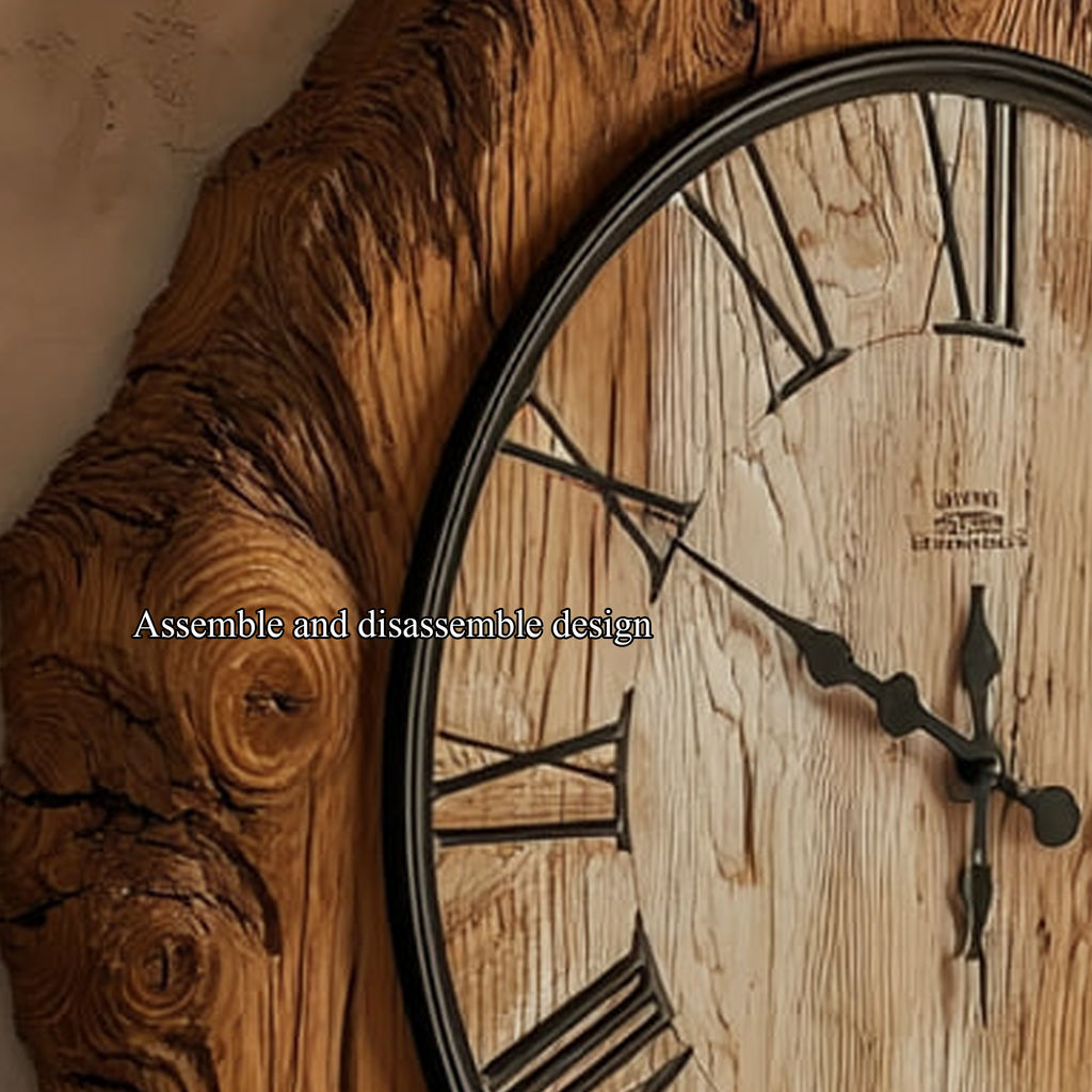Rustic Live Edge Wood Wall Clock