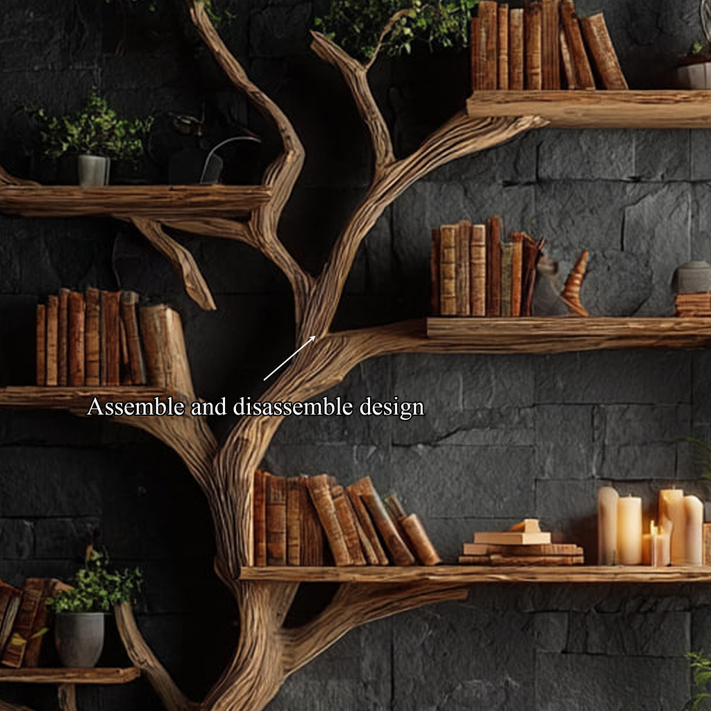 Rustic Tree Wall Shelf