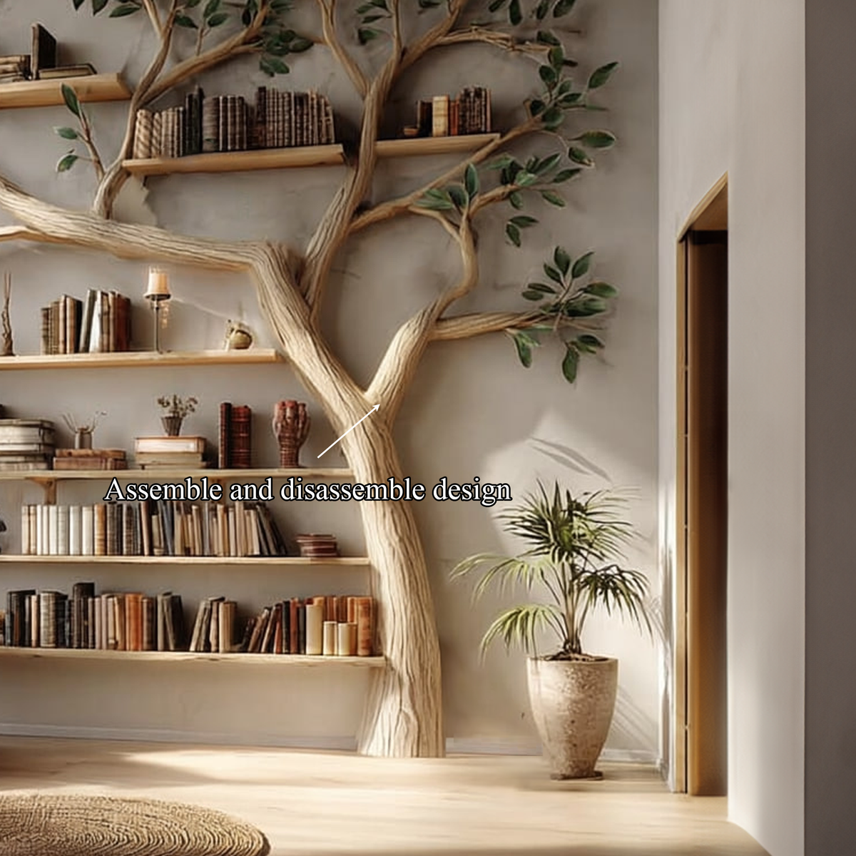Rustic Tree Bookshelf