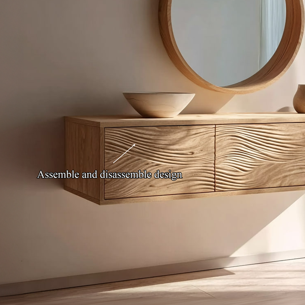 Mid Century Floating Vanity Storage Bathroom