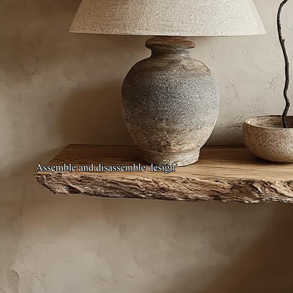 Rustic Nightstand Floating Shelf Bedroom