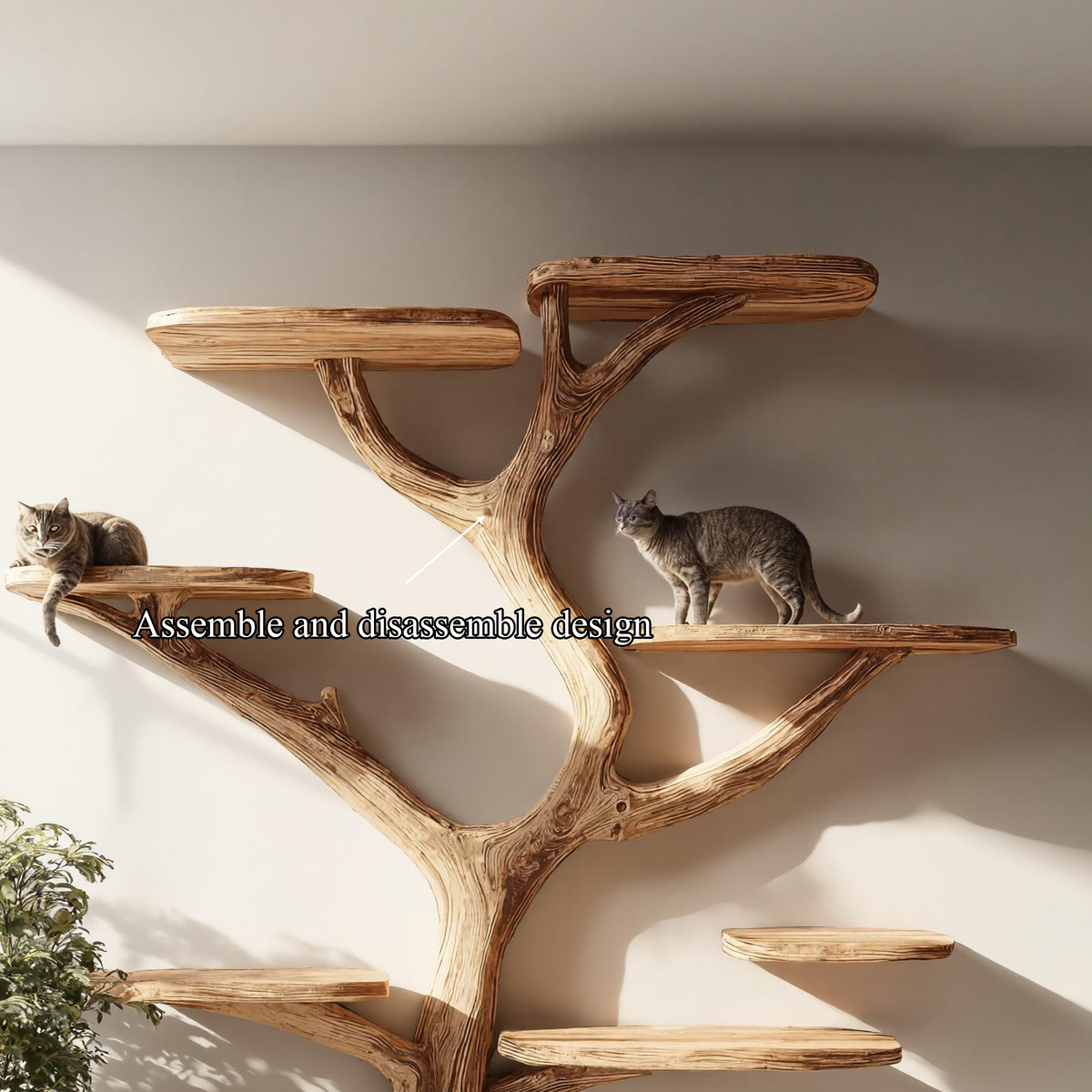 Rustic Cat Tree Perch Living Room Pet Friendly Decor