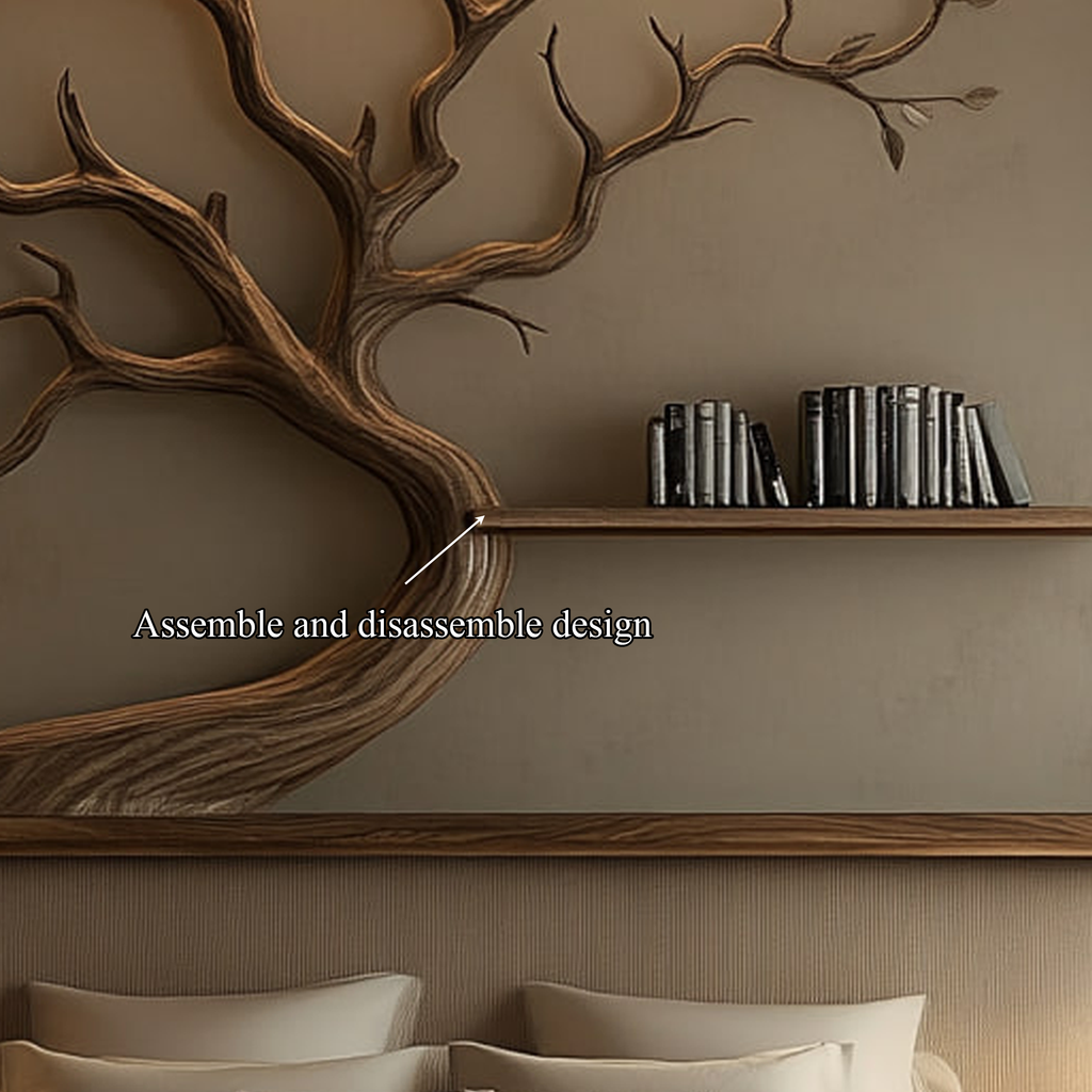 Mid Century Tree Branch Bookshelf Bedroom Wall Decor