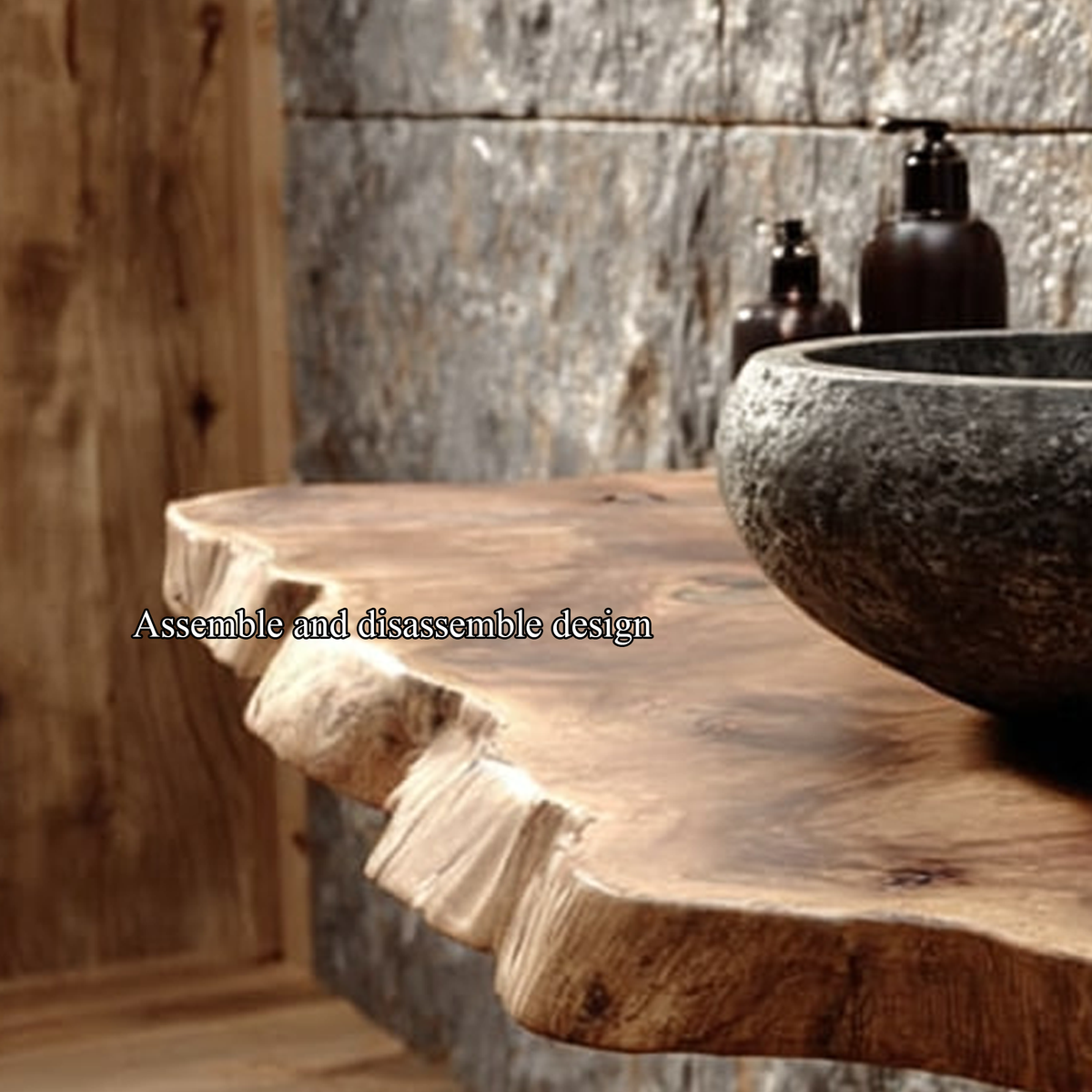 Rustic Live Edge Wood Floating Shelf