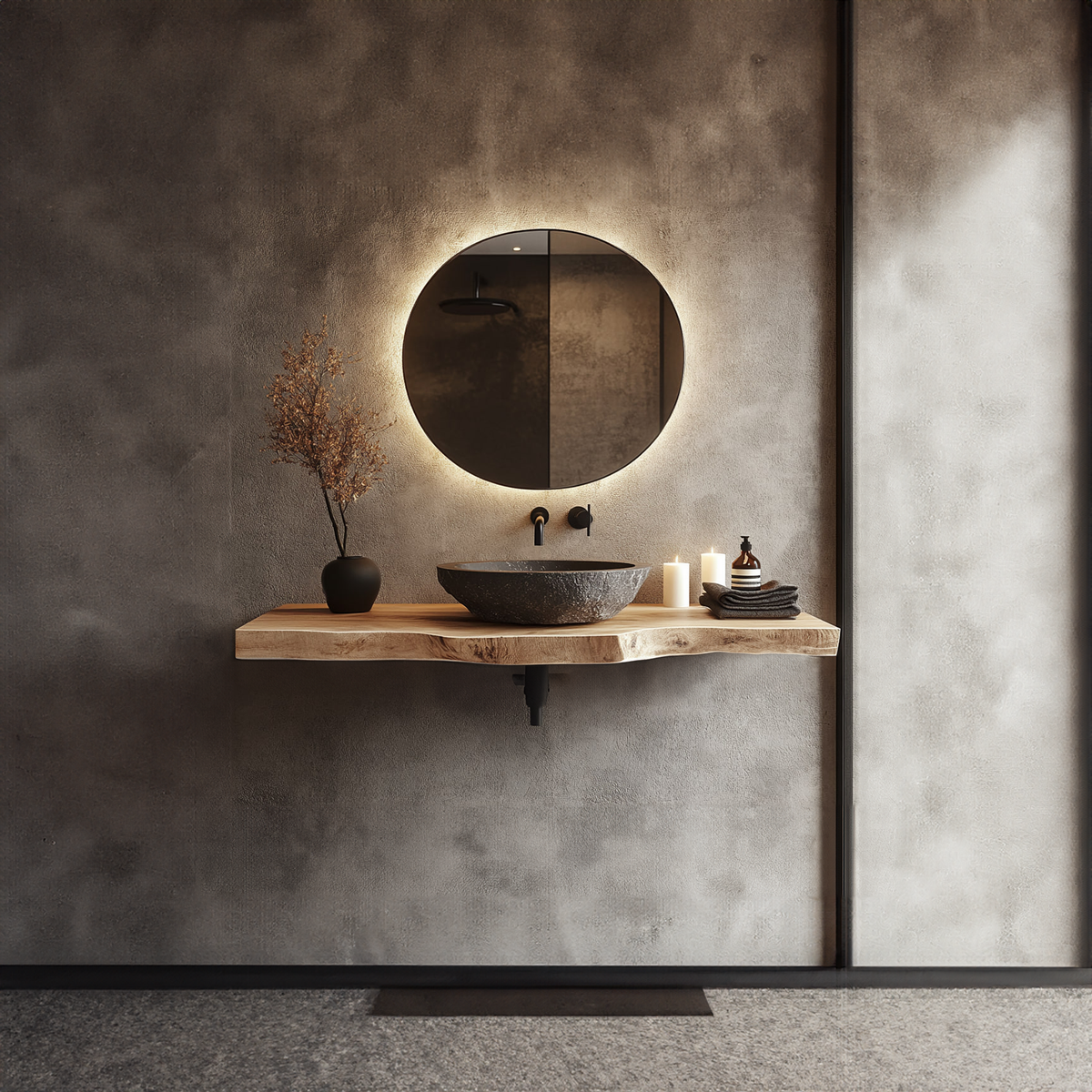 Mid Century Floating Vanity Modern Bathroom
