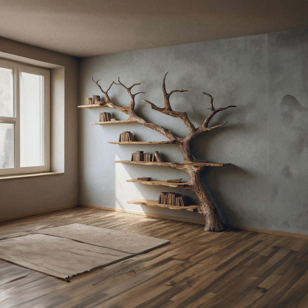 Rustic Branch Bookshelf